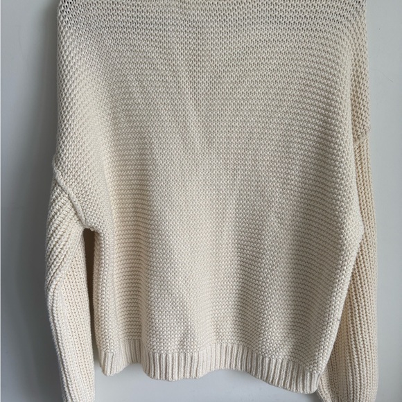Free People Dream Cable Knit Sweater | Oversized Cream Cozy Boho - Picture 6 of 13